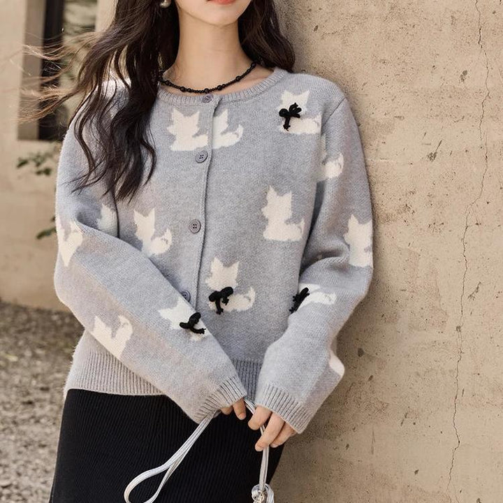 O-Neck Knitted Sweater for Women