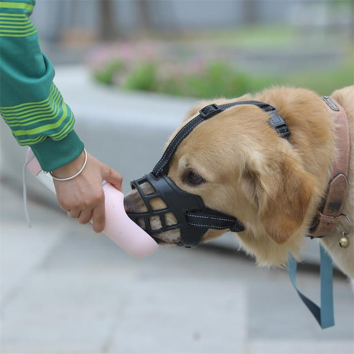 Durable Breathable Dog Muzzle - Anti-Bite Basket Design, Perfect for Golden Retrievers, Large Breeds