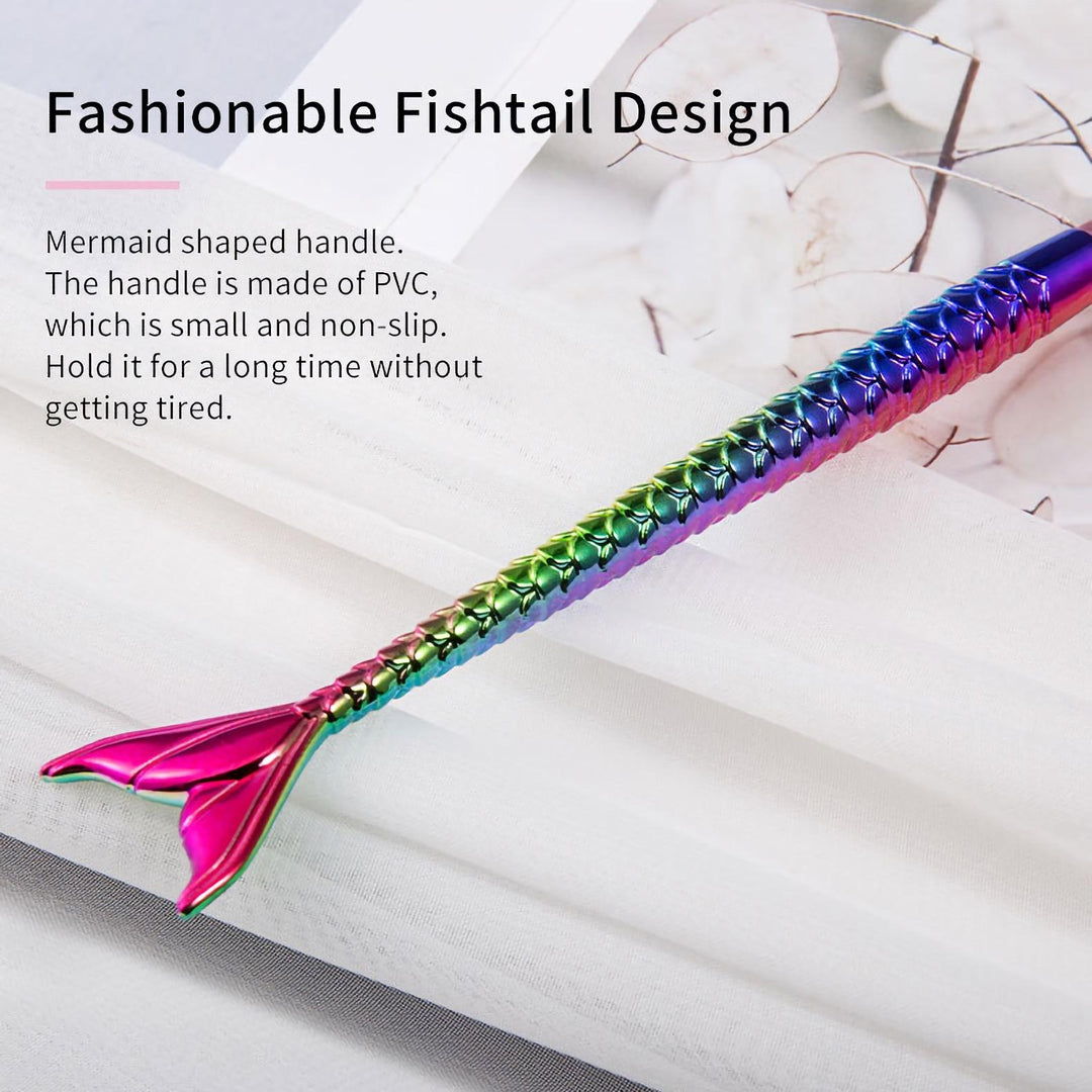 Gradient Mermaid Handle Nail Art Brush Set