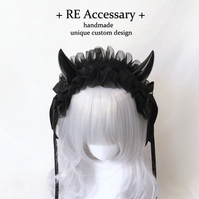 Multicolor Devil Horn Gothic Hair Band