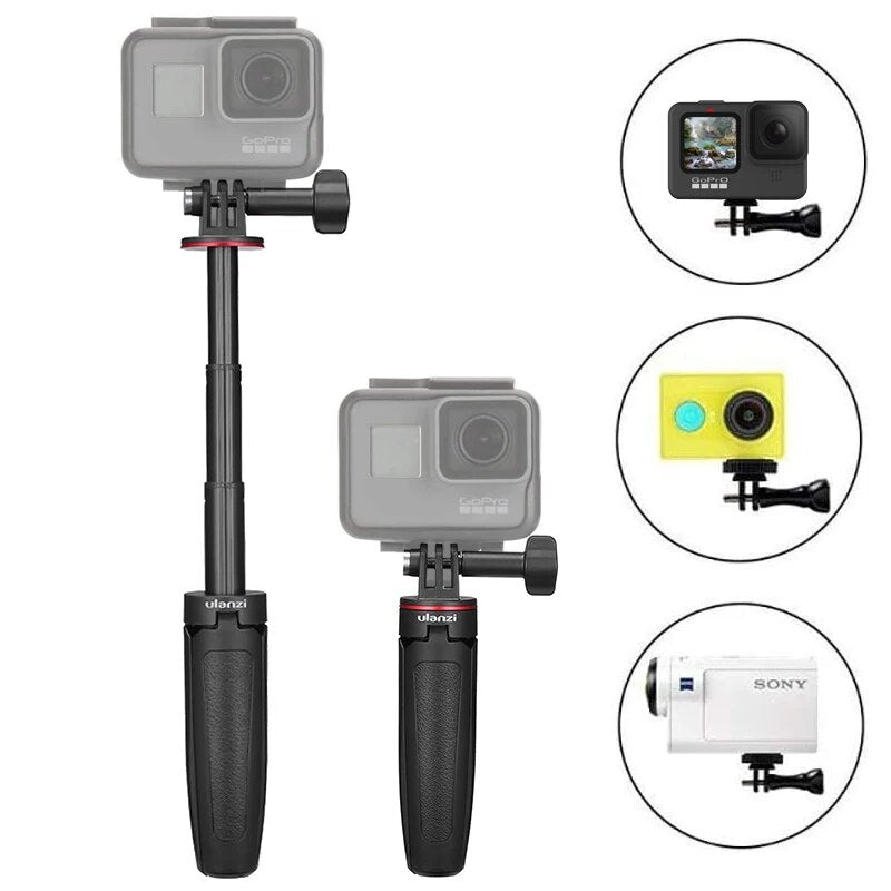 Compact Vlog Tripod - Portable Extendable Mini Tripod for Action Cameras