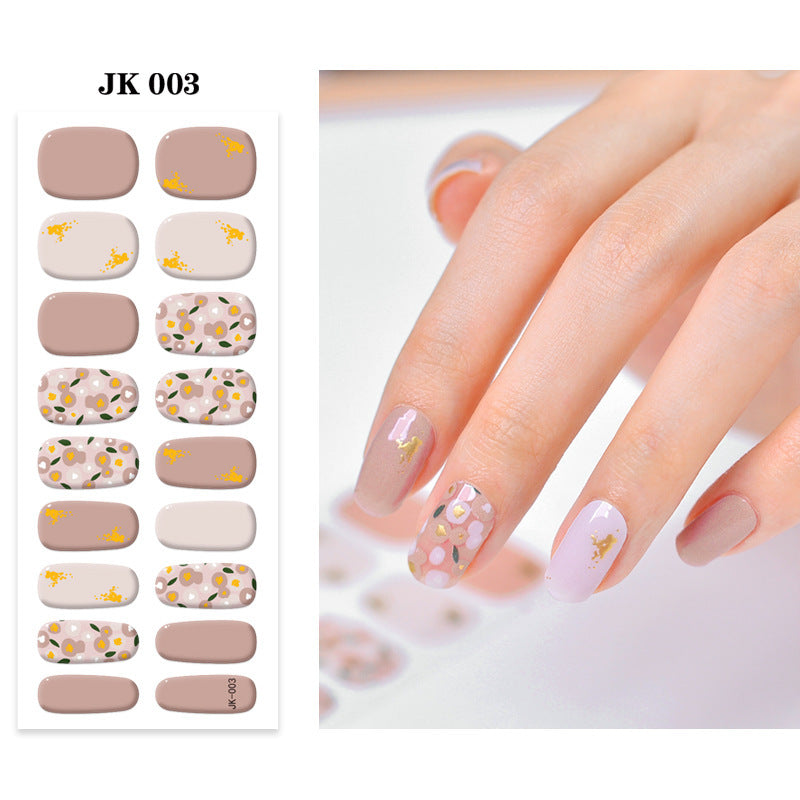 Pure Desire Wind Wear Nail Semi-baked UV Gel Nail Sticker Waterproof And Durable