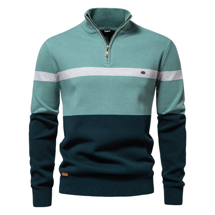 New Color Matching Sweater Men's Clothing