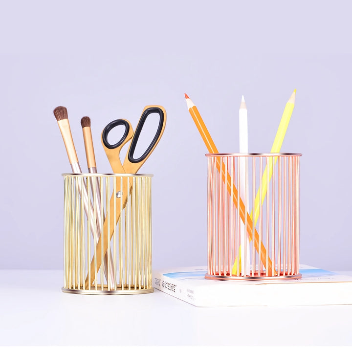 Gold-Plated Pen Holder