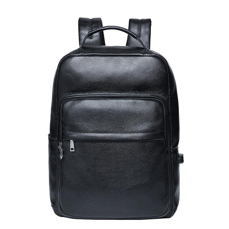 First Layer Cowhide Backpack Men's Business Computer Bag - Trendha