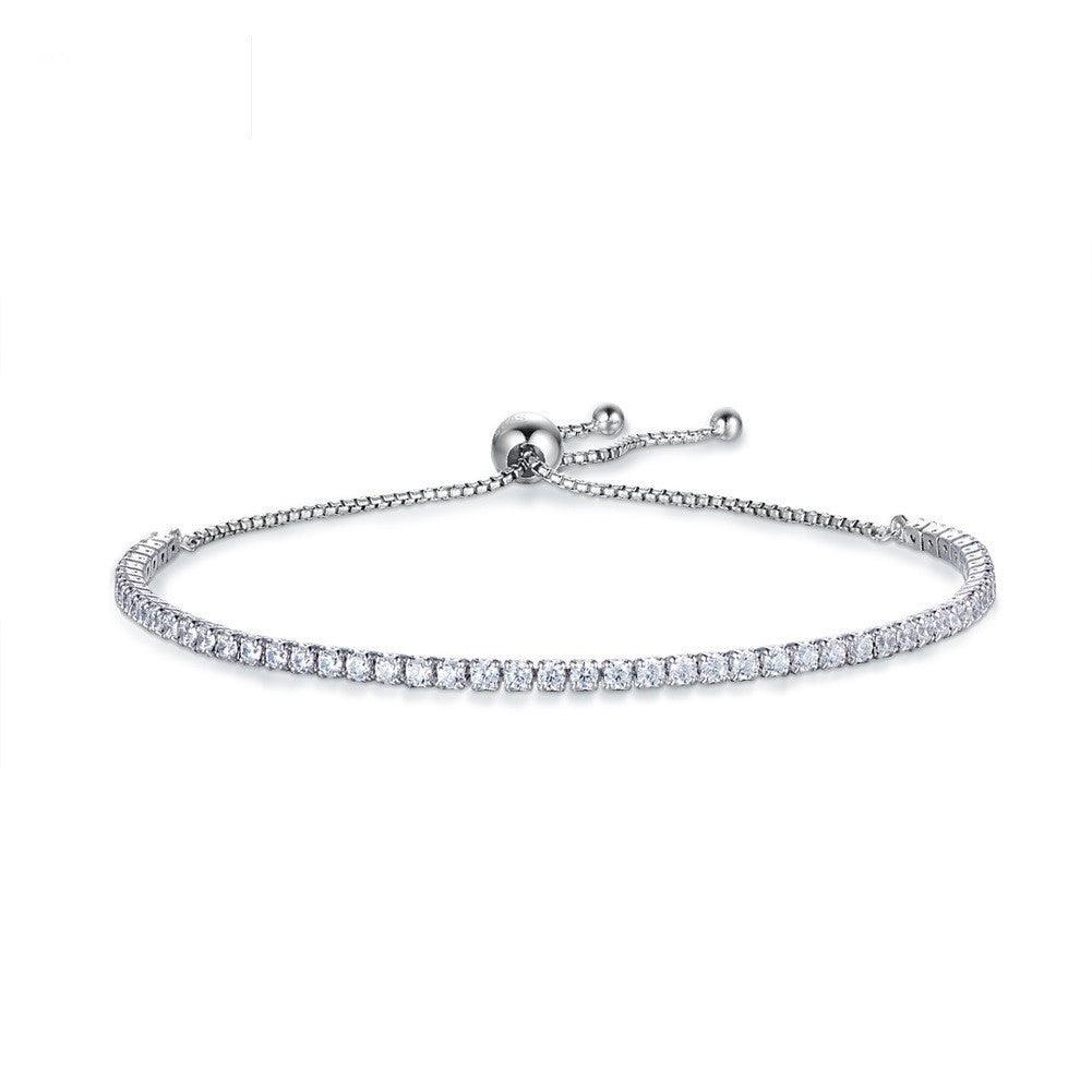 Full Diamond Single Row Tennis Bracelet - Trendha
