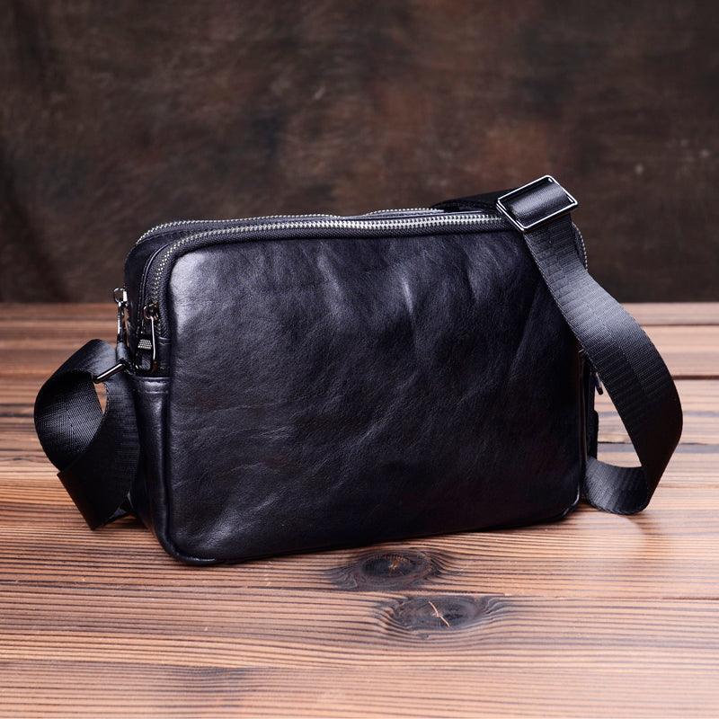 Genuine Leather Shoulder Bag Men's Cross-body Retro Handmade - Trendha
