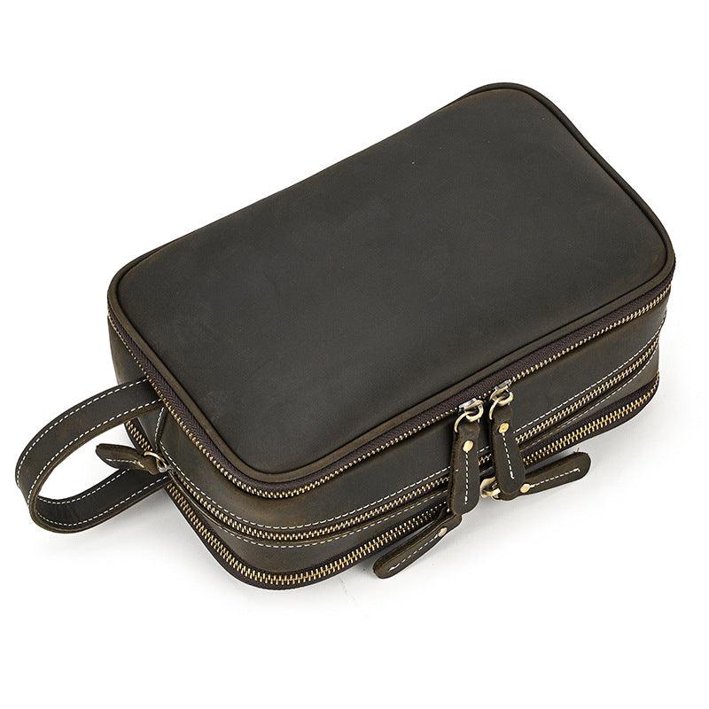 Large Capacity Leather Travel Cosmetics Storage Bag - Trendha