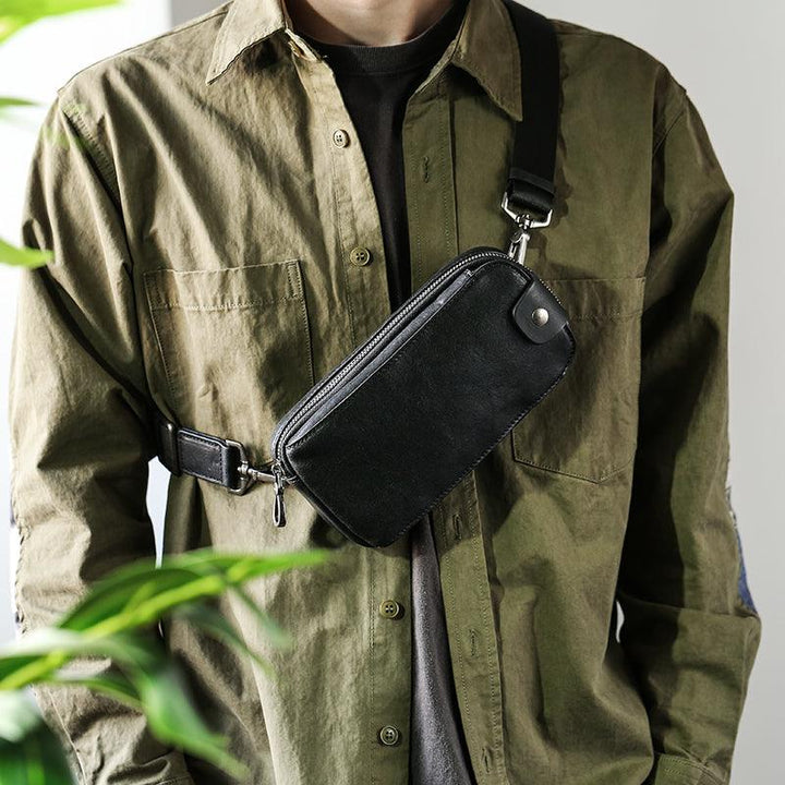 Men's Casual Mini One-shoulder Cross-body Mobile Phone Bag - Trendha