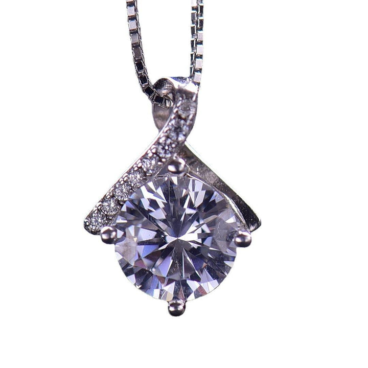 Moissanite 925 Silver Pendant D Color Necklace - Trendha