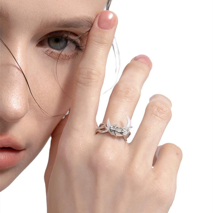 Moon Ring Tide Cool Spicy Girl's Index Finger - Trendha