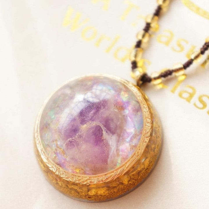 Natural Amethyst Pendant For Two Harmonious Necklace - Trendha