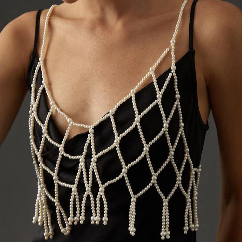 Outdoor All-matching European And American Pearls Camisole - Trendha