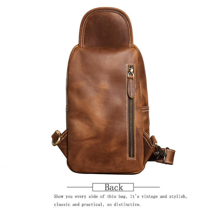 Outdoor Sports Large Capacity Messenger Bag Leather - Trendha