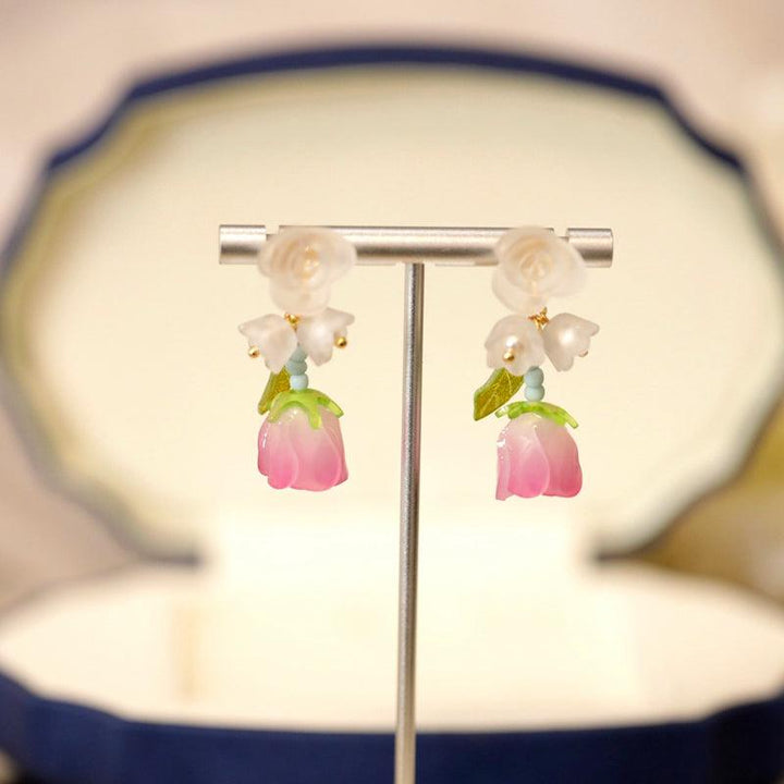 Rose Versatile Earrings Tassel High End Feeling - Trendha
