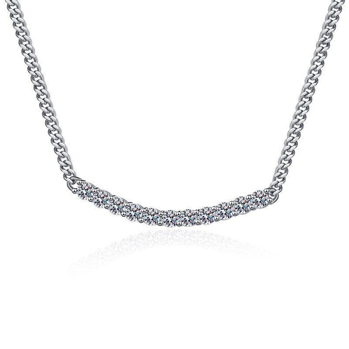 S925 Sterling Silver 2.2 Carat Sandwich Necklace - Trendha