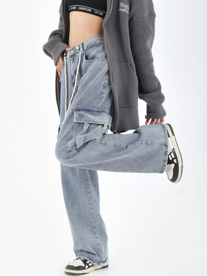 Washed Loose Fitting Casual Pants - Trendha
