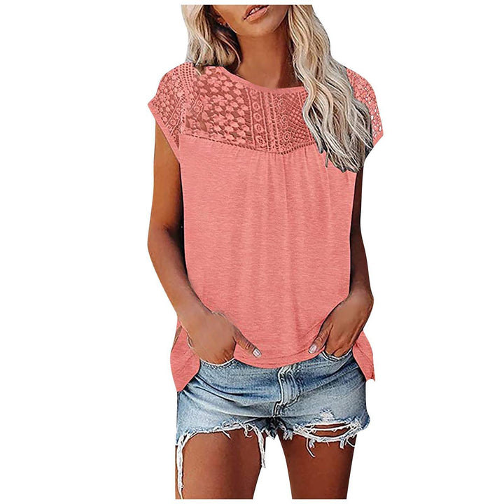 Women's Lace Short-sleeved Top - Trendha