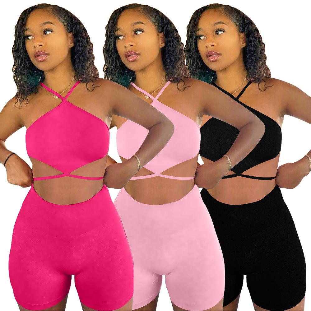 Women's Vest Shorts Two-piece Set - Trendha