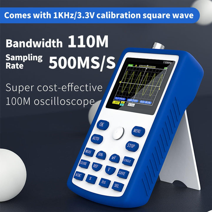 FNIRSI-1C15 Professional Digital Oscilloscope 500MS/s Sampling Rate 110MHz Analog Bandwidth Support Waveform Storage - Trendha