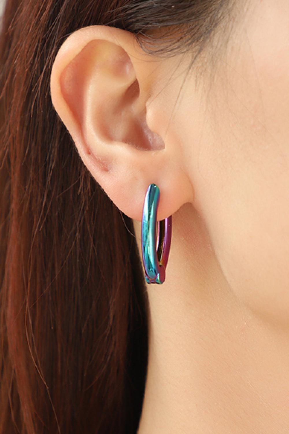 Bring It Home Multicolored Huggie Earrings - Trendha