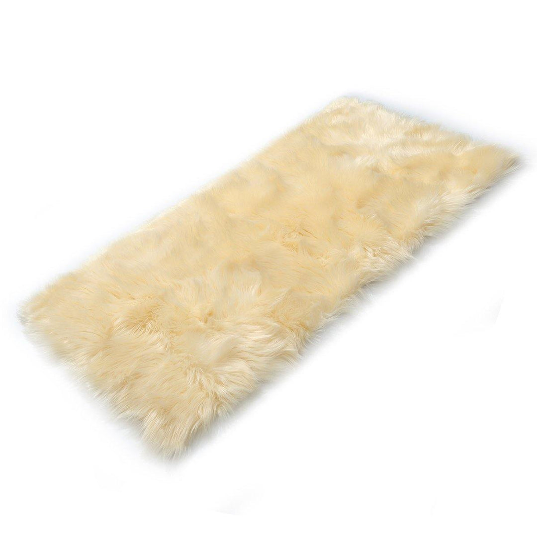 150x60cm Faux Soft Sheepskin Fur Area Rugs Wool Shaggy Carpet Bedside Floor Mat Plush Sofa Cover Seat Pad Living Room Bedroom Floor Home Decor - Trendha