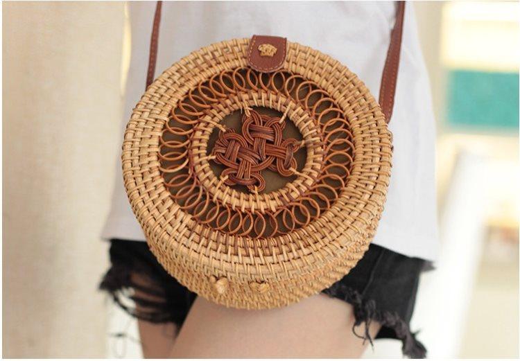 Rattan hand-woven fine woven bag - Trendha