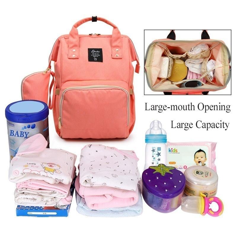 Multi-function Mother Mama Baby Feeding Water Bottle Nursing Bag Diaper Waterproof Bag Stroller Backpack Computer Bag for Women Mom Outdoor Travel - Trendha