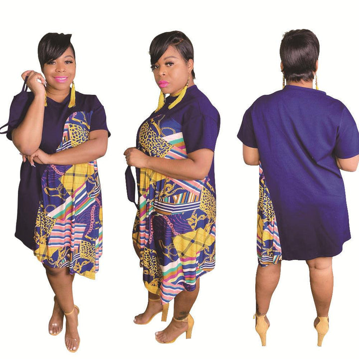 New Fashion Digital Printing Casual Irregular Skirt - Trendha