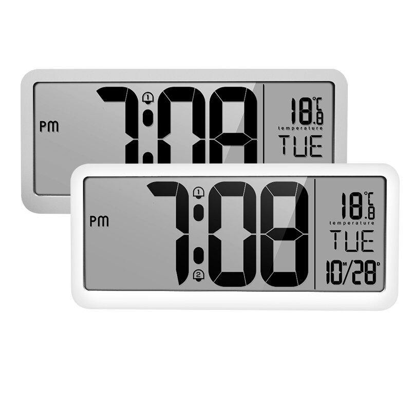 LED Music Alarm Clock Wall Table Desktop Digital Clocks with Large LCD Screen for Home Office - Trendha