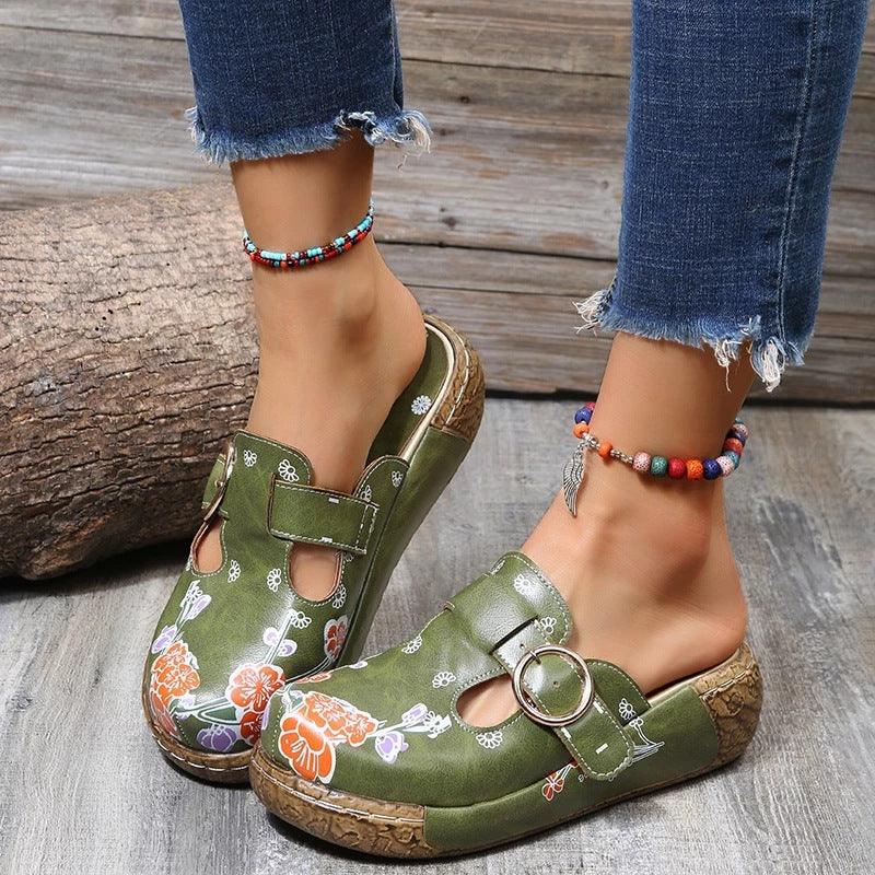 Ethnic Style Plum Blossom Totem Sandals And Slippers - Trendha