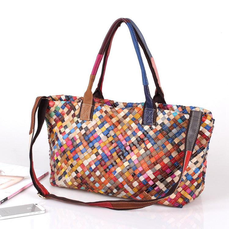 Hand-woven bag color bag - Trendha
