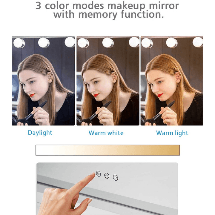 Hollywood Makeup Mirror with Light LED Bulbs Vanity Beauty Dressing Room - Trendha