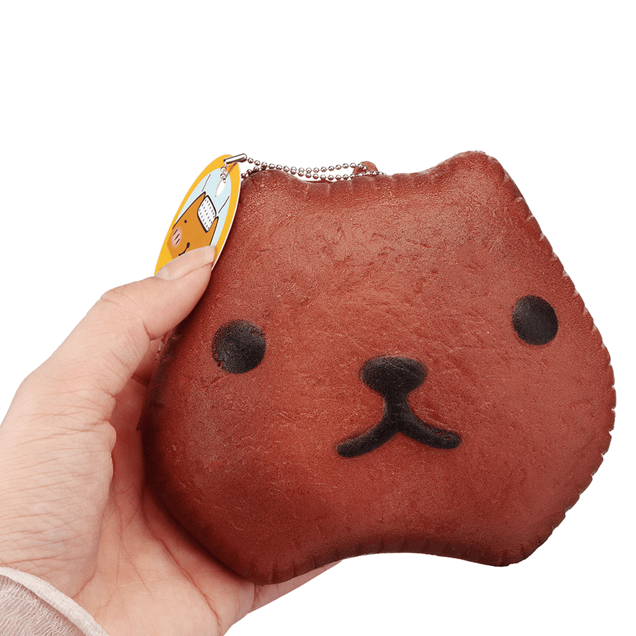 Kapibarasa Capybara Squishy 12Cm Slow Rising Toy with Ball Chain Tag Bread Collection Gift Decor Toy - Trendha