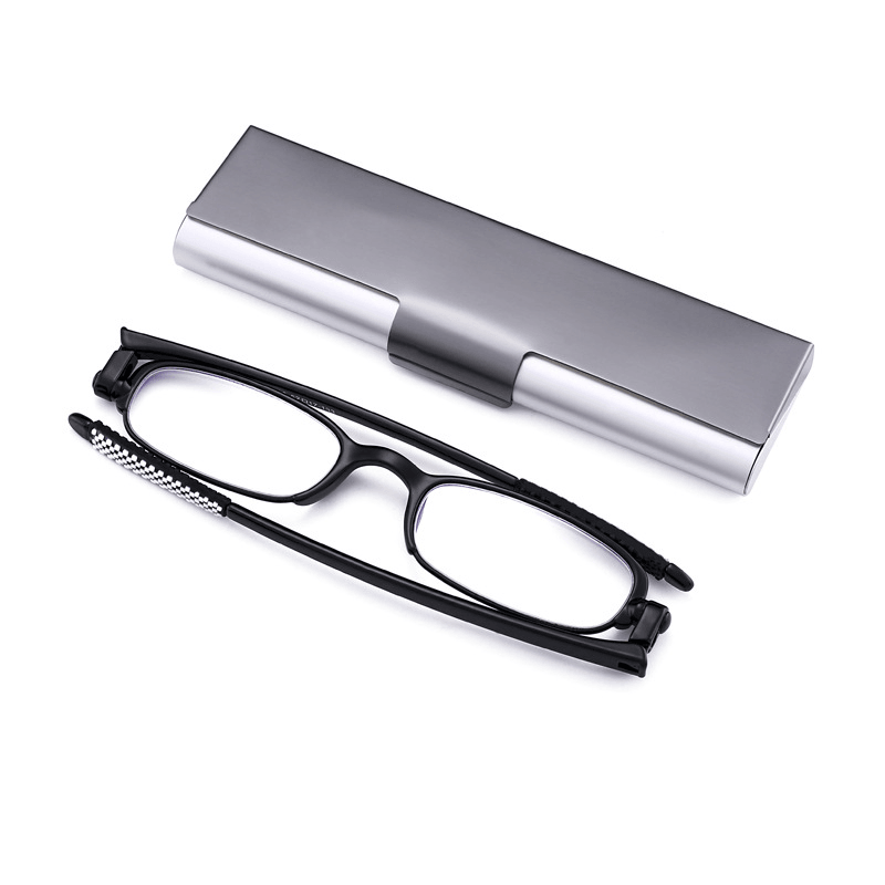 SHUAIDI® TR90 Black Frame Reading Glasses Super Light Folding Anti-Fatigue Presbyopic Glasses 108 - Trendha