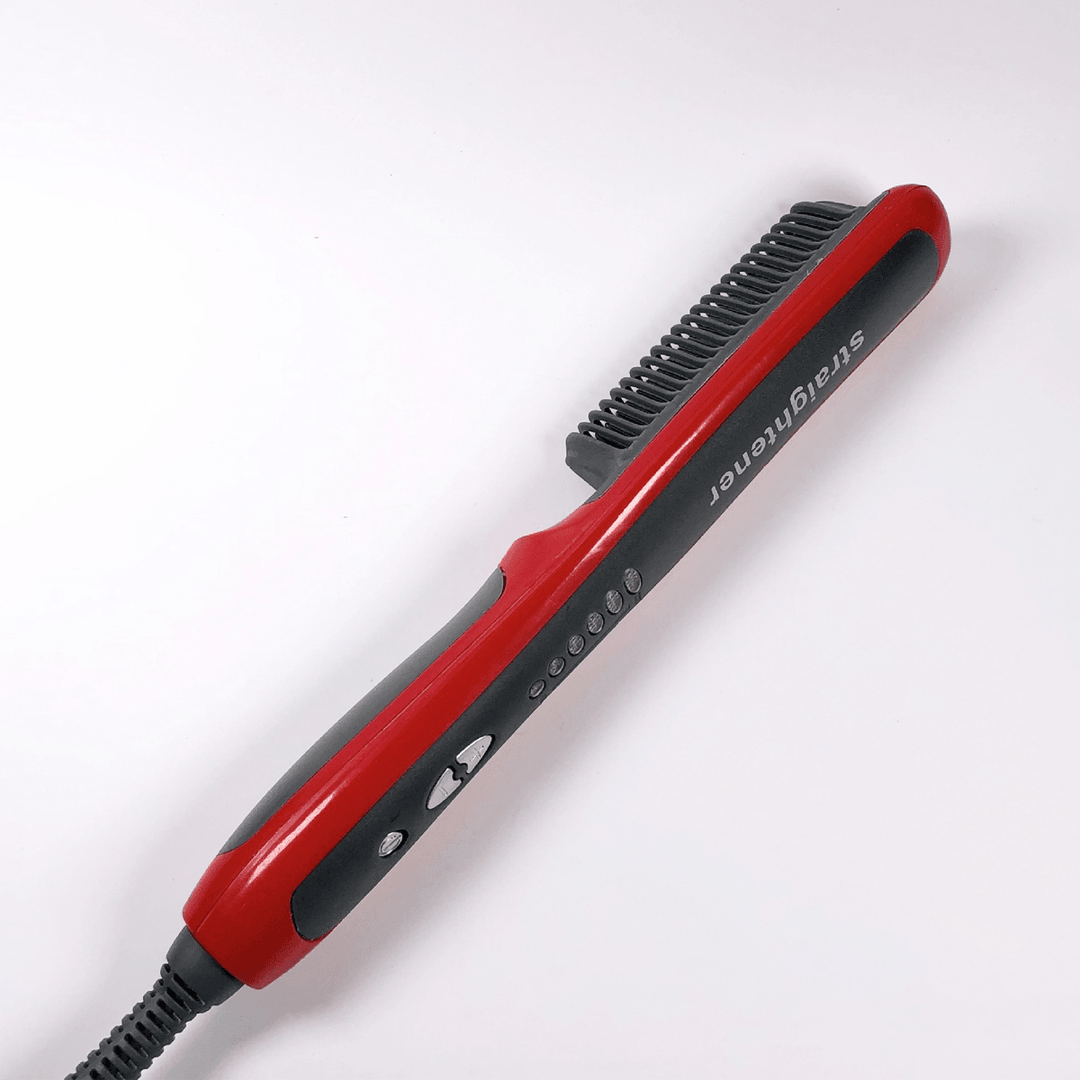 Quick Heated Beard Straightener Brush Multifunctional Hair Comb Curling Show - Trendha