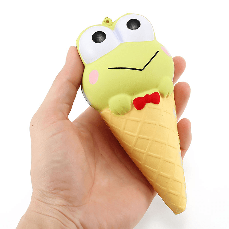 Yunxin Squishy Ice Cream Cone Cartoon Frog Pudding Puppy Cute Collection Gift Decor Soft Toy - Trendha
