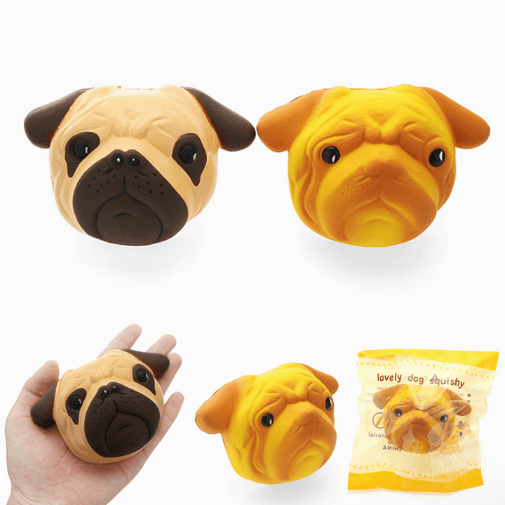 Squishyshop Dog Puppy Face Bread Squishy 11Cm Slow Rising with Packaging Collection Gift Decor Toy - Trendha