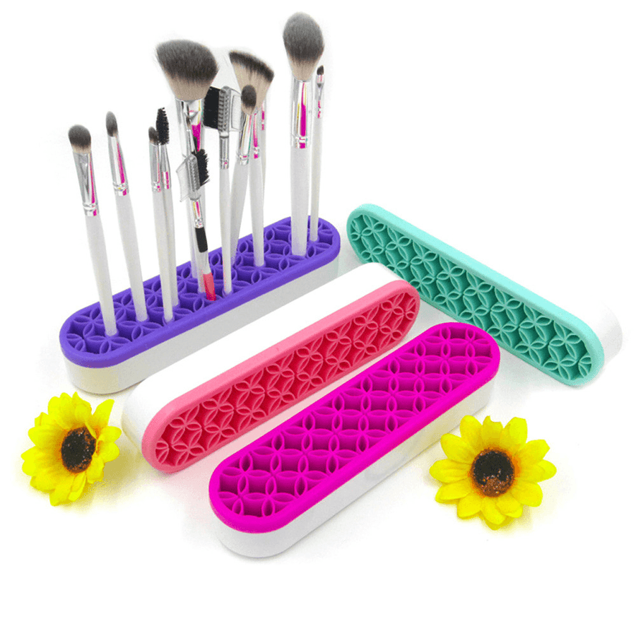 Silicone Makeup Brushes Organizer Cosmetic Storage Box Magic Makeup Tool Toothbrush Organizer - Trendha
