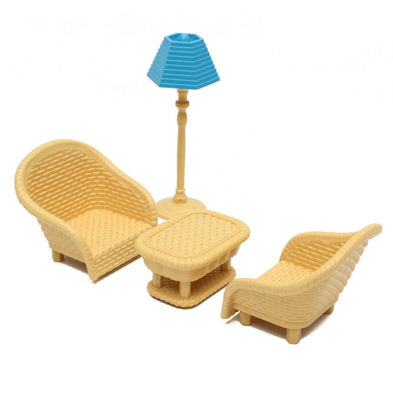 Dollhouse Sofa Piano Table Miniature Furniture Sets for Sylvanian Family Accessories Kids Gift Toys - Trendha