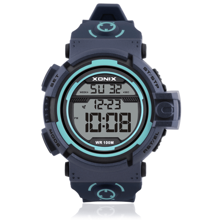 XONIX NU 100M Waterproof Luminous Display Countdown Alarm Clock Men Digital Watch - Trendha