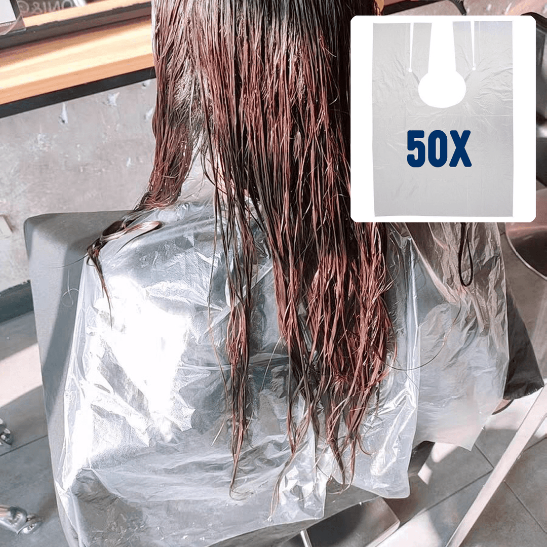 50Pcs Disposable Salon Barber Gown Cloth Hair Cutting Cloak Hairdressing Cape - Trendha