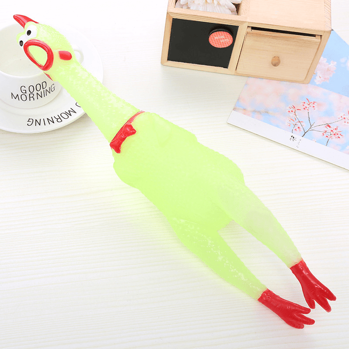 Squeeze Luminous Screaming Chicken Sound Toys Squeaker Stress Relievers Gift Random Color - Trendha