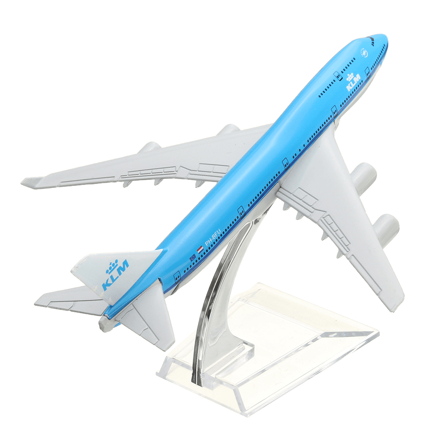 NEW 16Cm Airplane Metal Plane Model Aircraft B747 KLM Aeroplane Scale Airplane Desk Toy - Trendha