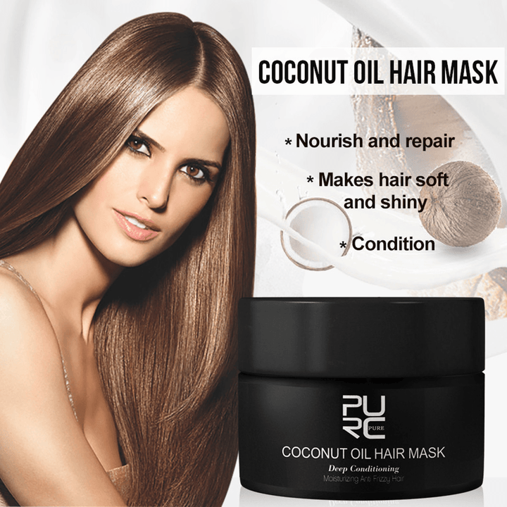 PURC Coconut Flavor Hair Mask Non-Steaming Nutrient Hair Mask - Trendha