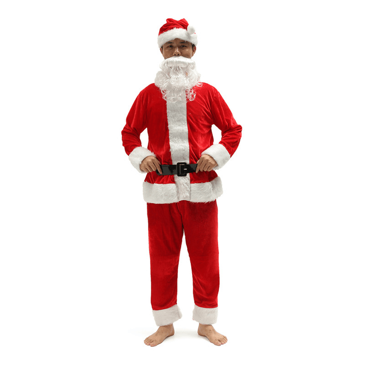 Santa Claus Men Red Costume Christmas Suit Red Size Cosplay - Trendha
