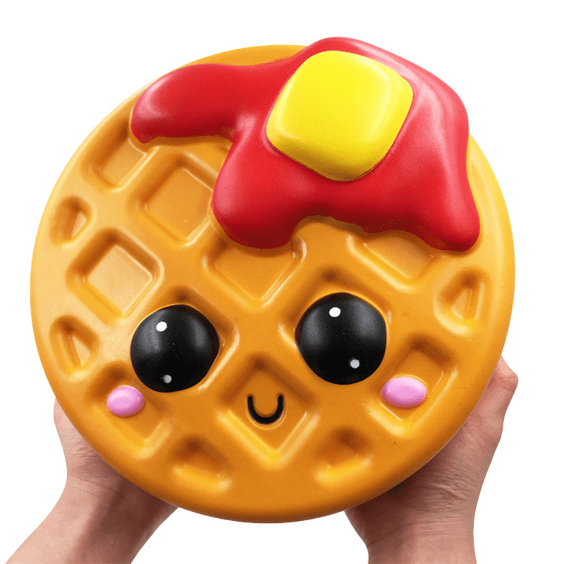 Giant Jumbo Squishy Bread Waffle Cake 24CM Cookies Slow Rising Soft Scented Toy - Trendha