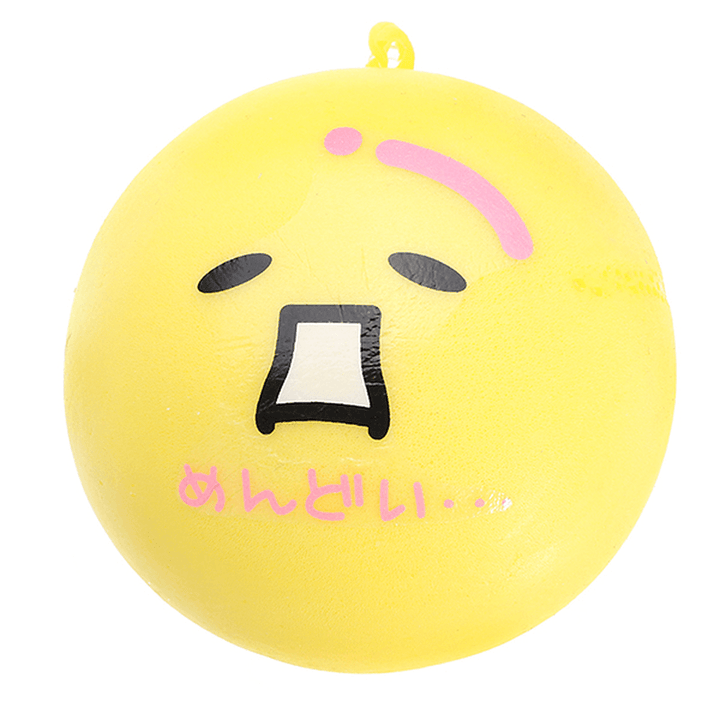 10Pcs Children'S Sports Toys PU Foam Sponge Elastic Ball Funny Baby Toys Cartoon QQ Expression Toy - Trendha