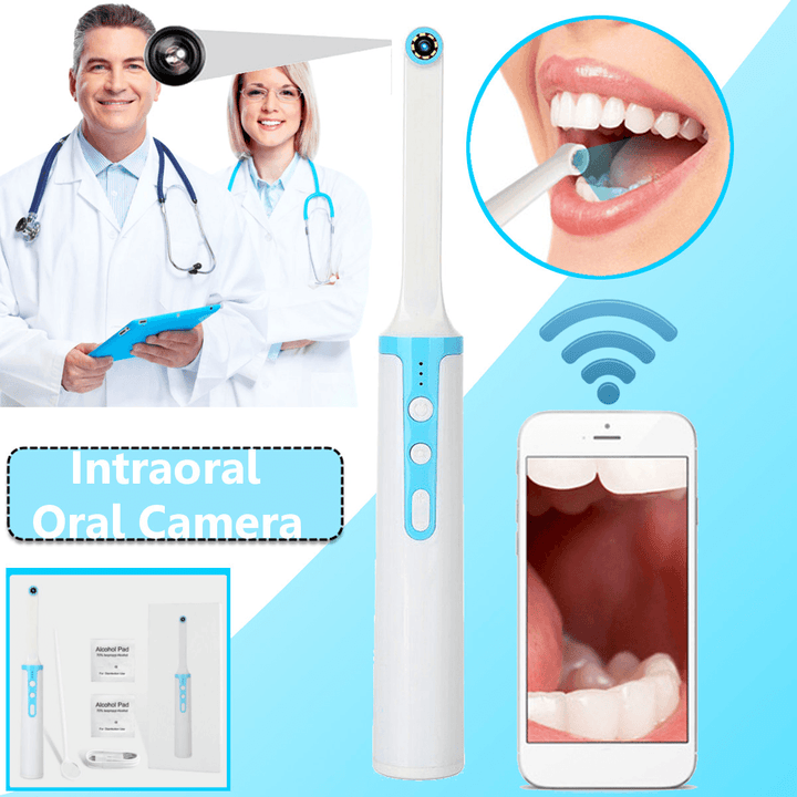 Wireless Wifi Oral Dental Camera 1080P HD Intraoral Endoscope Adjustable 8 LED Light USB Cable Mouth Inspection for Dentist Tool - Trendha