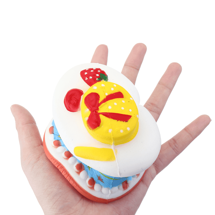 Strawberry Cream Cake Squishy 8*8CM Jumbo Slow Rising Rebound Toys with Packaging Gift Collection - Trendha